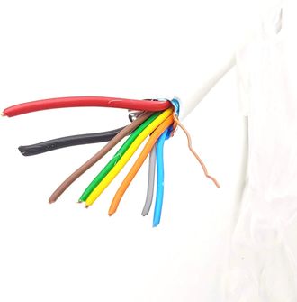 OEM Manguera Apantallada Alarmas 2x0,70+6x0,20mm Blanca (100m)