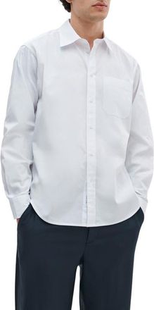Rag & Bone Relaxed Fit Cotton Poplin Button-Up Shirt in White at Nordstrom, Size Xx-Large