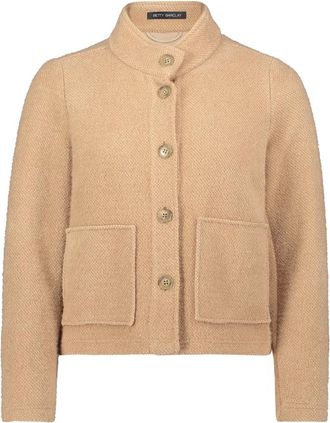Betty Barclay Jassen, Dames, Bruin, XL, Knoop Blazer Jas Casual Stijl