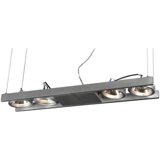 Netlighting 4 Light Commercial Lighting Aluminum G53 Bulb in Grey