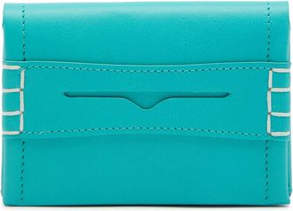J.W.Anderson Loafer Leather Card Holder - Turquoise - One Size