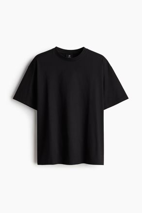 H&M T-Shirt in Loose Fit - Schwarz