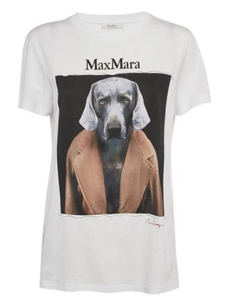 Max Mara cotton print T-shirt - White