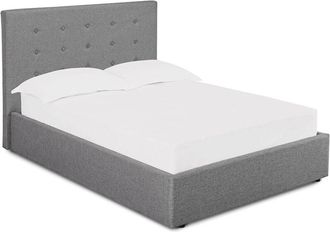 LPD Furniture Lucca Plus 4.0 Small Double Bed - Linen Fabric - L208 x W140 x H113 cm - Grey