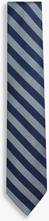 Tommy Hilfiger Mens Diagonal Stripe Silk-Blend Tie - Blue