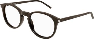 Saint Laurent Ronde Brillen - unisex - Brillen - Bruin - 50 MM - Accessoires