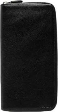 Prada Pre-owned Long Wallet - Dames - Vintage Accessoires - Zwart - ONE Size - Leer - Vintage