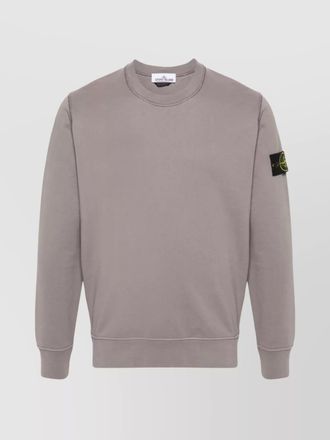 Stone Island ribbed patch crewneck sweater