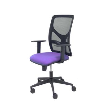 Piqueras y Crespo Silla Motilla Malla Negra Asiento Bali Lila Brazo Regulable
