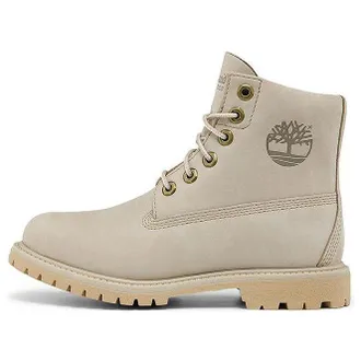 Timberland (WMNS) Timberland Paninara Collarless 6 Inch Wide Fit Waterproof Boots Light Grey Nubuck A2M2SW