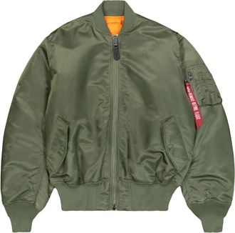 Alpha Industries Groene Nylonjas Ma-1 Stijl - Heren - Bomber jackets - Groen - XS - Nylon - Jassen