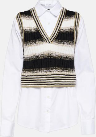 Veronica Beard Spear cotton-blend and wool shirt