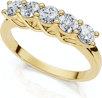 Pompeii3 Yellow Gold 1/2ct 14K Diamond Wedding Guard Ring Size Selectable
