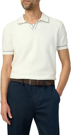 Joe's Jimmy Banlon Johnny Collar Polo Sweater in Natural at Nordstrom, Size X-Large
