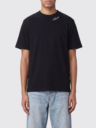 Amiri T-shirt girocollo in misto cotone e modal con spalle scese