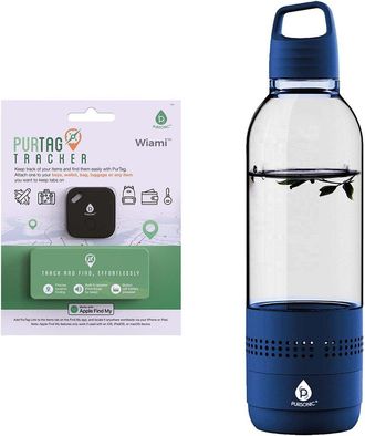 Pursonic 2-in-1 Water Bottle Speaker & Purtag Tracker Bundle