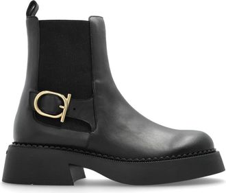 Ferragamo Chelsea laarzen Tia - Dames - Chelseaboots - Zwart - 36 EU - Leer - Schoenen