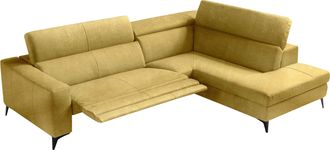 Egoitaliano Ecksofa »Edith, Designsofa mit hohem Sitzkomfort, L-Form« inkl. elektrischer Relaxfunktion und manuell verstellbaren Kopfteilen