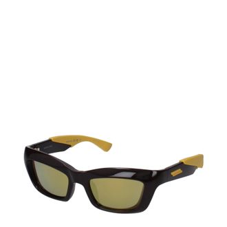 Bottega Veneta Damens Sonnenbrille Acetat Braun/Senf