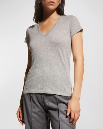 Vince Essential Pima Cotton V-Neck Tee
