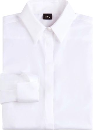 Fay Slim-Fit Long-Sleeved Shirt with Classic Collar