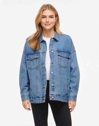 Vila Giacca di jeans azzurra-Blu