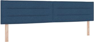 vidaXL Headboard Height Adjustable with Headboard Blue 200 cm Fabric Vidaxl