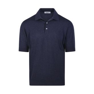 Lardini 840 Polo - male - Lardini - Polo Shirts - Blue - 2XL - Tops