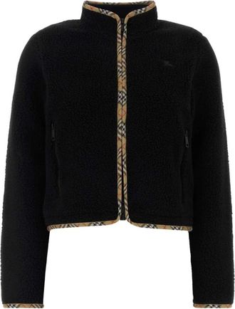 Burberry Felicia Fleece Jas - Dames - Fleece jassen - Zwart - M - Wol - Fitness