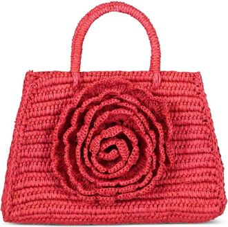 Amor y Mezcal Borsa tote con applicazione - Rosso