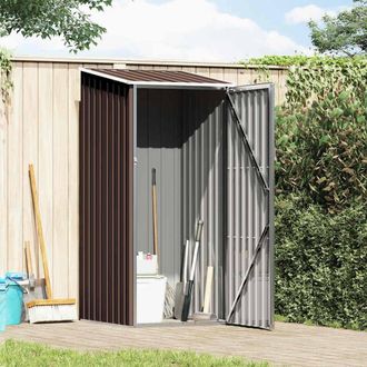 Berkfield Home Garden Shed Brown 87x98x159 cm Galvanised Steel | Size: 87 x 98 x 159 cm