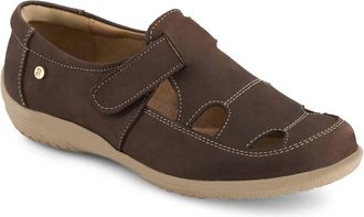 Andrea Womens Comfort Leather Slip On Shoes In Brown