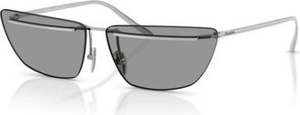Prada C52S Zonnebril - Dames - Zonnebrillen - Grijs - 64 MM - Accessoires