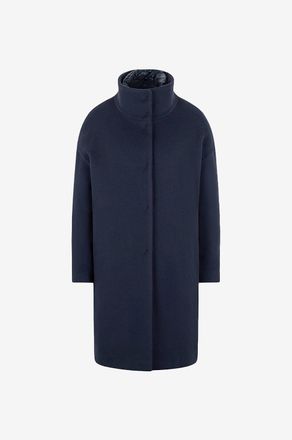 Herno Mantel mit Stehkragen aus Wolle