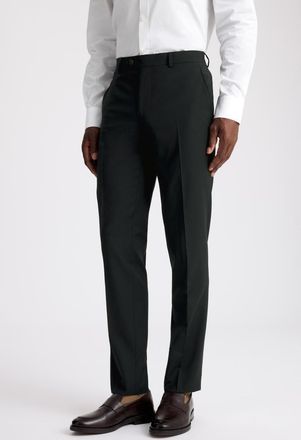 Moss Tailored Fit Dark Teal Performance Trousers