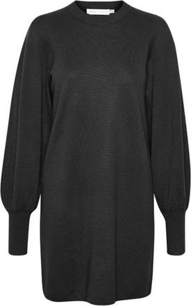 Inwear Elegante Zwarte Jurk met Mooie Mouwen - Dames - Kleedjes - Zwart - XL - Polyester - Kleedjes