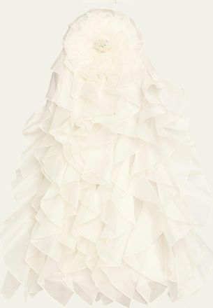 Retrof&ecirc;te Arina Ruffled Silk Halter Dress