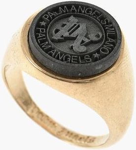 Palm Angels Gold-Tone Brass Signet Ring size 62