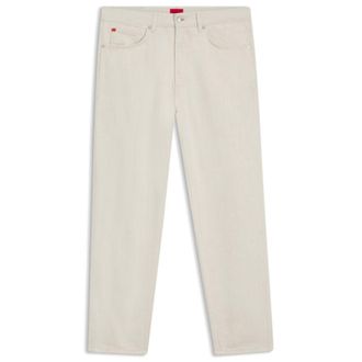 HUGO BOSS Tapered-fit jeans in ecru denim