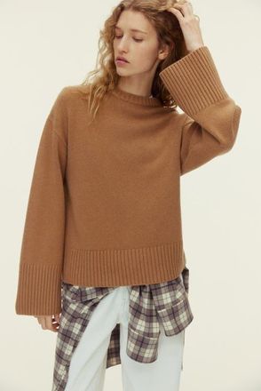 H&M Cashmere-blend sweater in Dark Beige at Nordstrom, Size X-Large