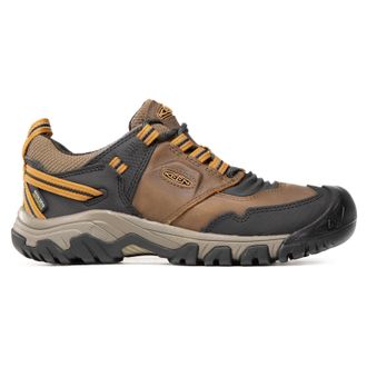 Keen Ridge Flex Leather Textile Mens Lace Up Shoes - UK 10 - US 11 Men - EU 44.5 - Bison Golden Brown - Size:UK 10