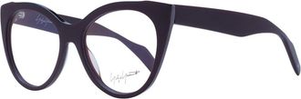 Yohji Yamamoto Purple Plastic Glasses Womens (Frames)