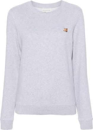 Maison Kitsuné Fox Head cotton sweatshirt - women - Cotton - M - Grey