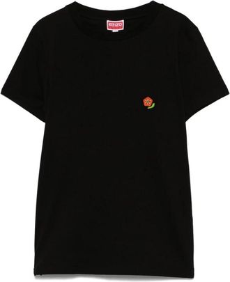 Kenzo T-shirt met korte mouwen en ronde hals - Dames - T-shirts - Zwart - S - Katoen - Tops