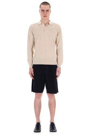 Drumohr Superlight Long Sleeve Cotton Polo