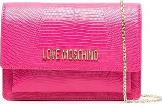 Love Moschino logo-plaque satchel bag - women - Polyurethane - OS - Pink