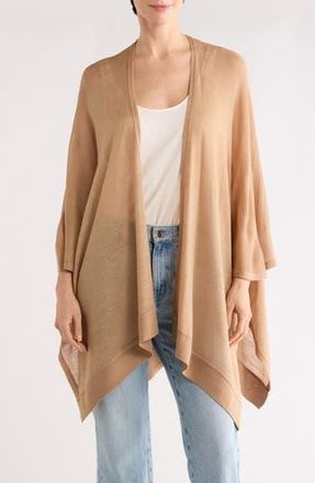 Vince Camuto Lightweight Open Knit Topper in Mocha at Nordstrom Rack