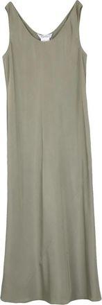 Max Mara Formosa Satin Dress - Dames - Maxi kleedjes - Groen - 2XS - Satijn - Kleedjes
