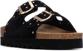 Xti Womens Refresh Collection Eyelets Double Strap Buckle Flat Sandals