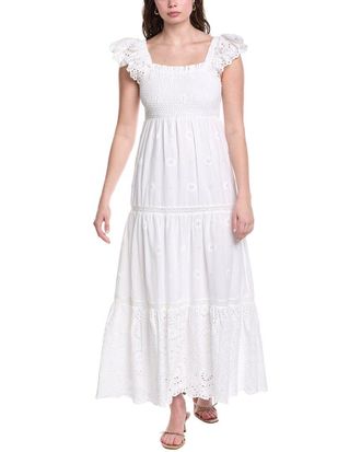 Sail to Sable Sail To Sable Flutter Sleeve Smocked Maxi Dress